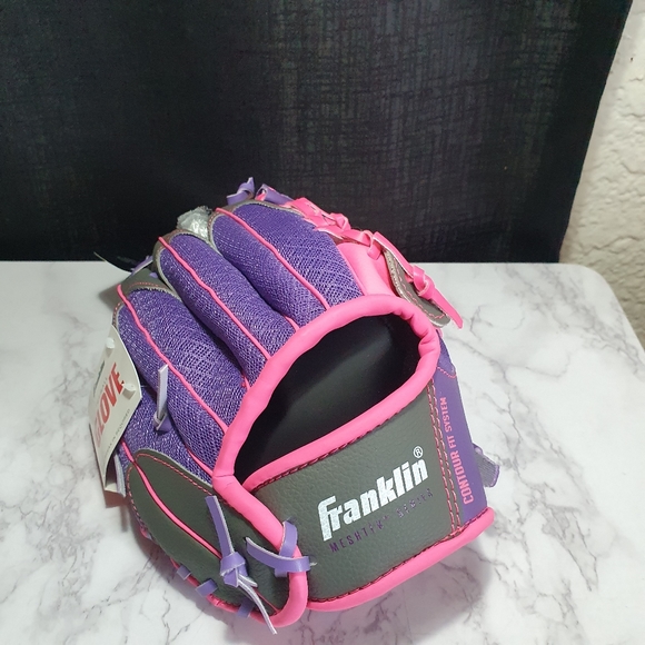 Franklin Fielding Glove Teeball Right Hand Throw Purple - Picture 3 of 4